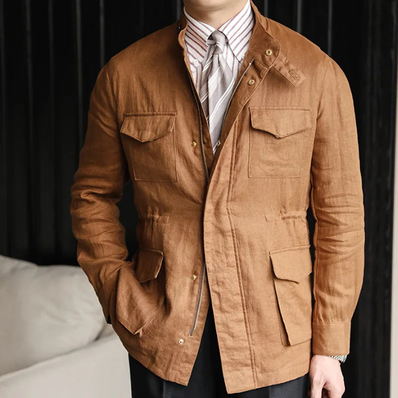 Looped LS001 Men's Linen Parka