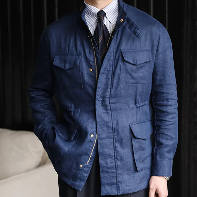 Looped LS001 Men's Linen Parka