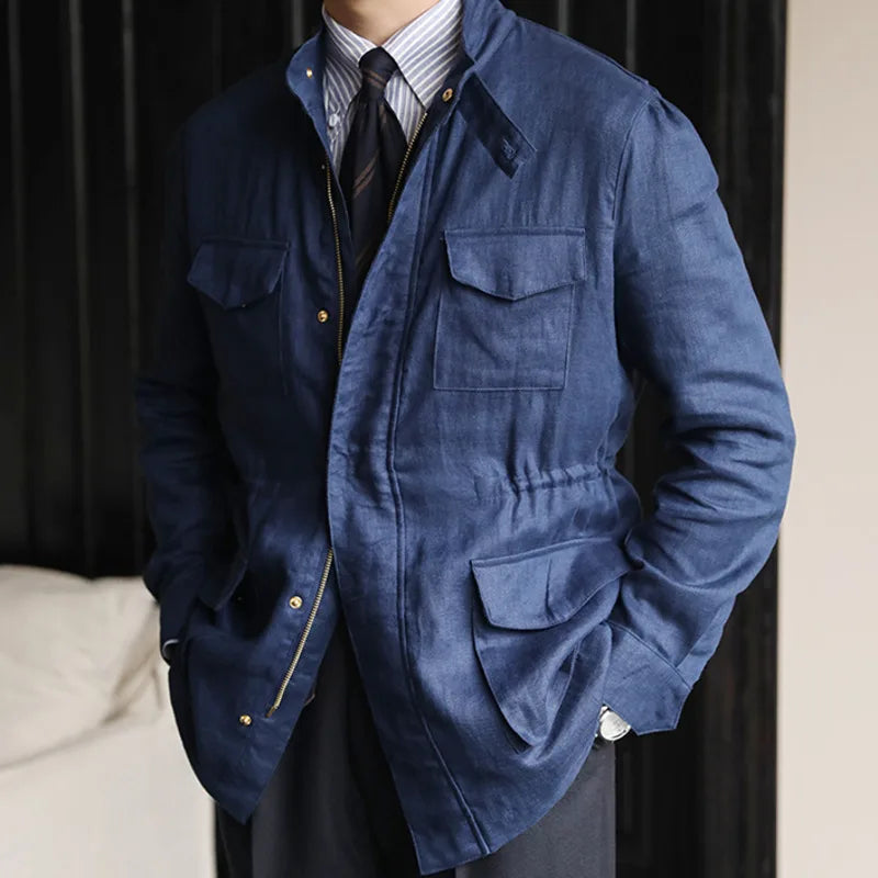 Looped LS001 Men's Linen Parka