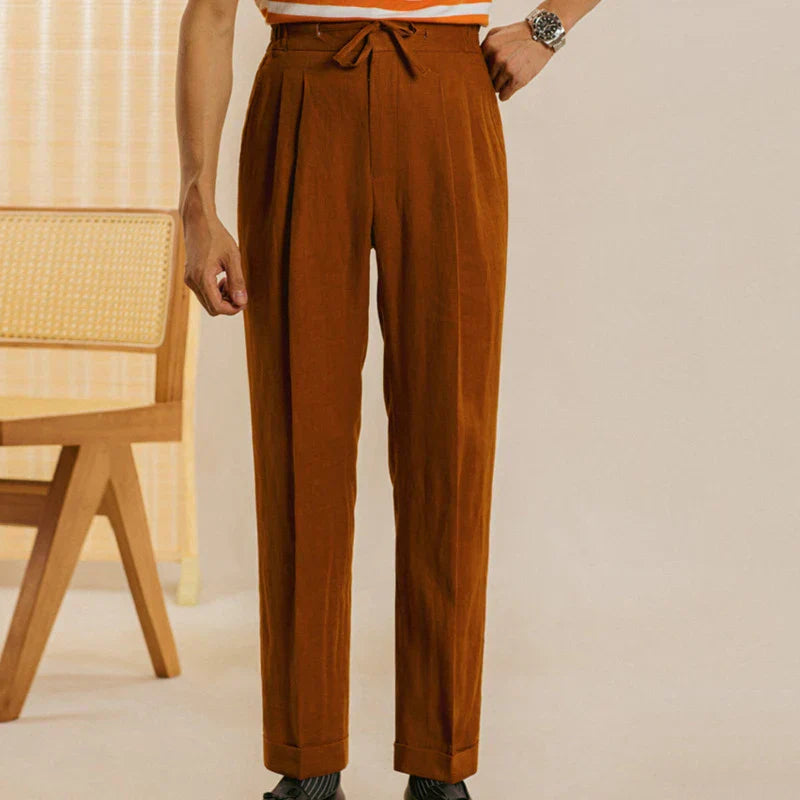 Elastic Linen Pants Looped LS059