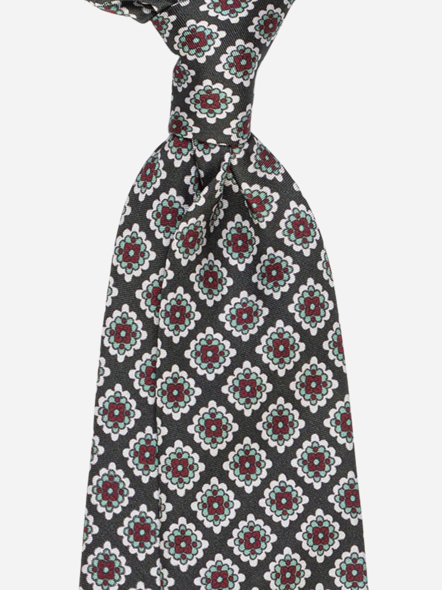 Loops Medallion Silk Tie