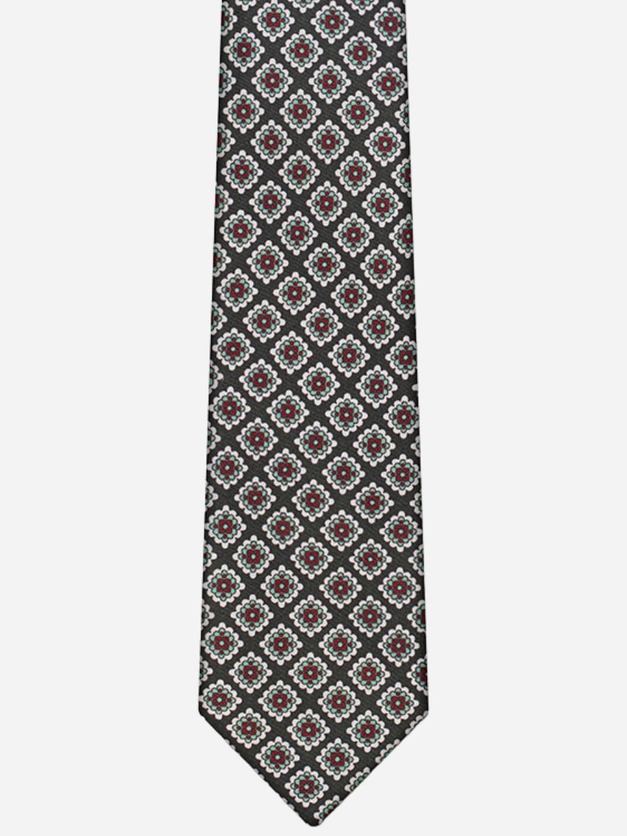 Loops Medallion Silk Tie