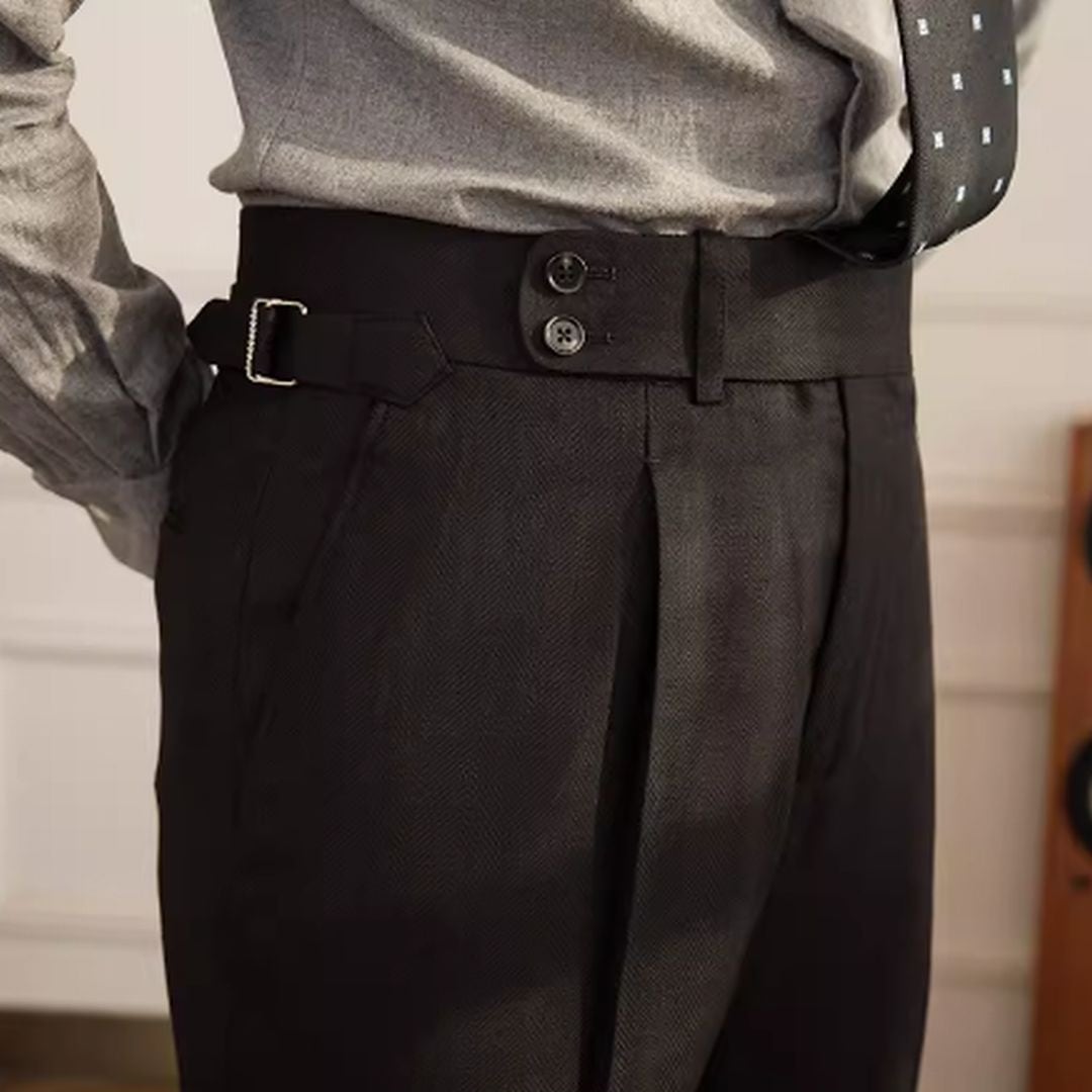 Double Breasted Genoa Black Suit