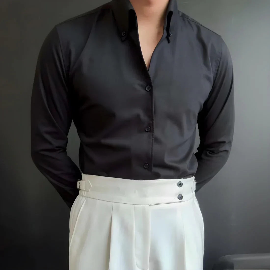 Camisa británica con gemelos
